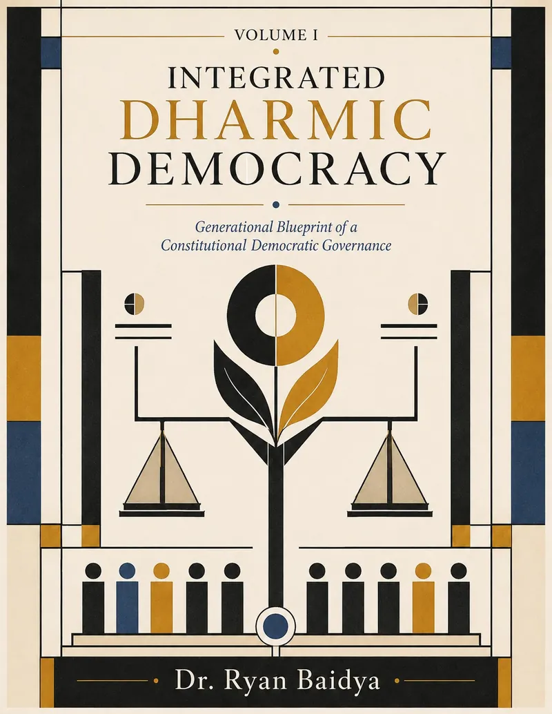 Cover of Integrated Dharmic Democracy, Volume I, by Dr. Ryan Baidya